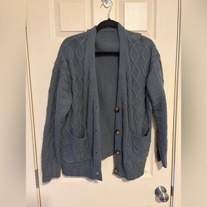 Medium Blue Shein Cardigan